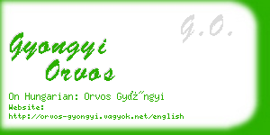 gyongyi orvos business card